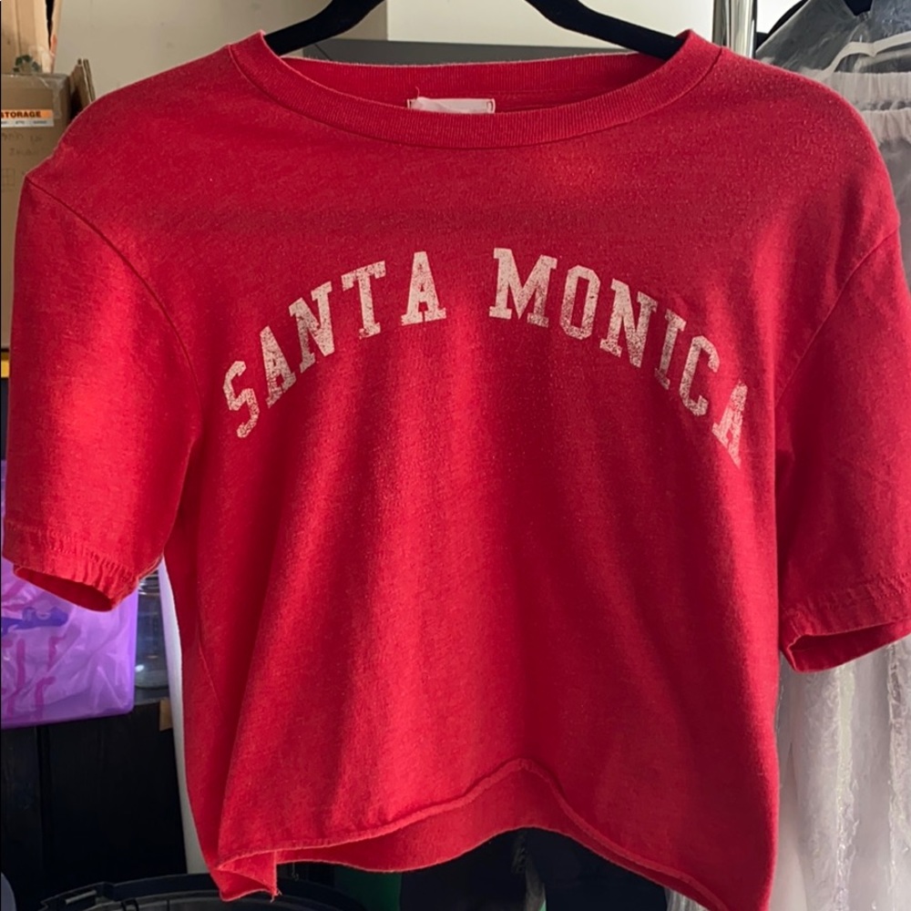 Red crop top